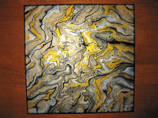 "Black Gold" - 12" by 12" Acrylic Painting