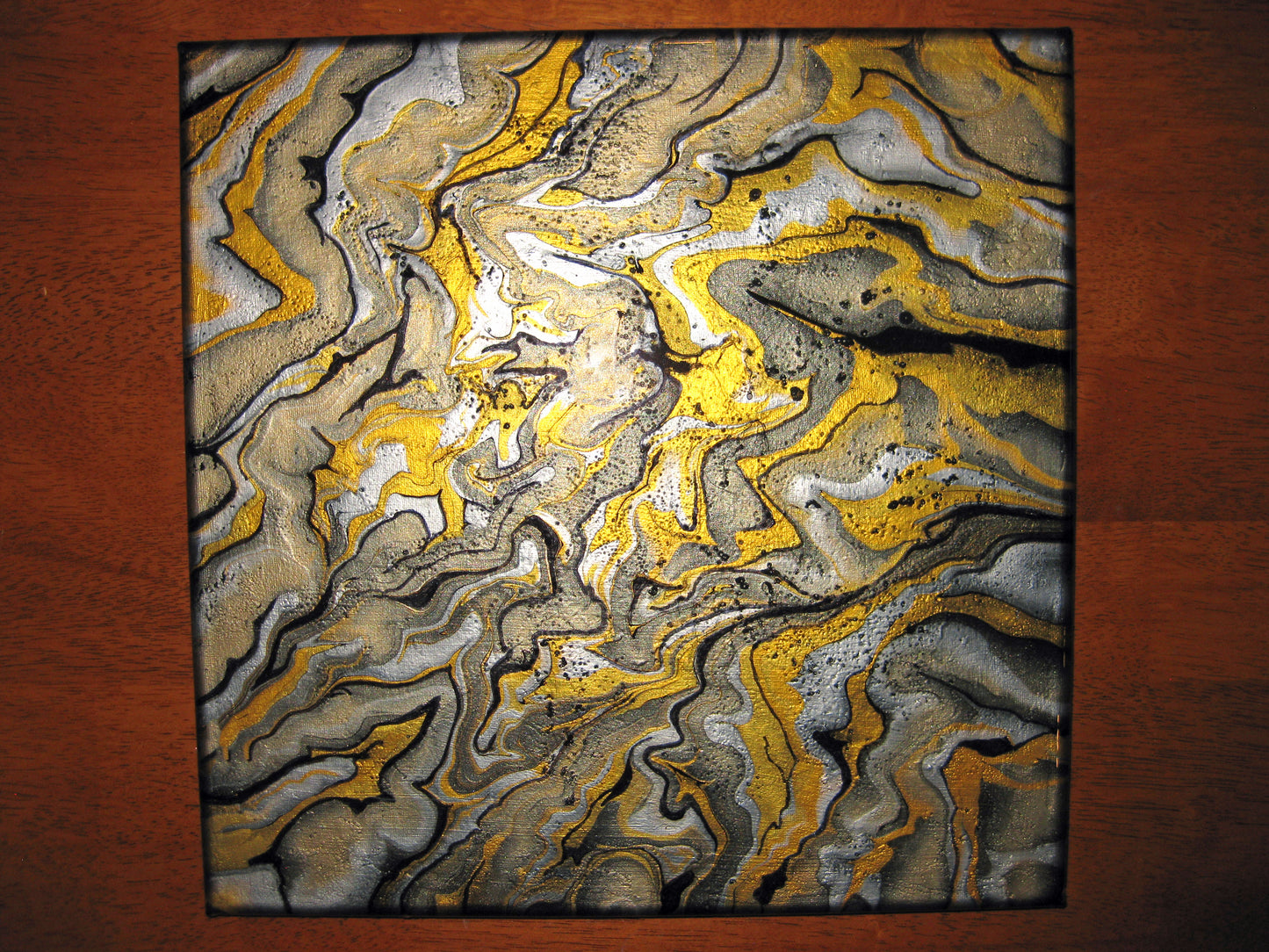"Black Gold" - 12" by 12" Acrylic Painting