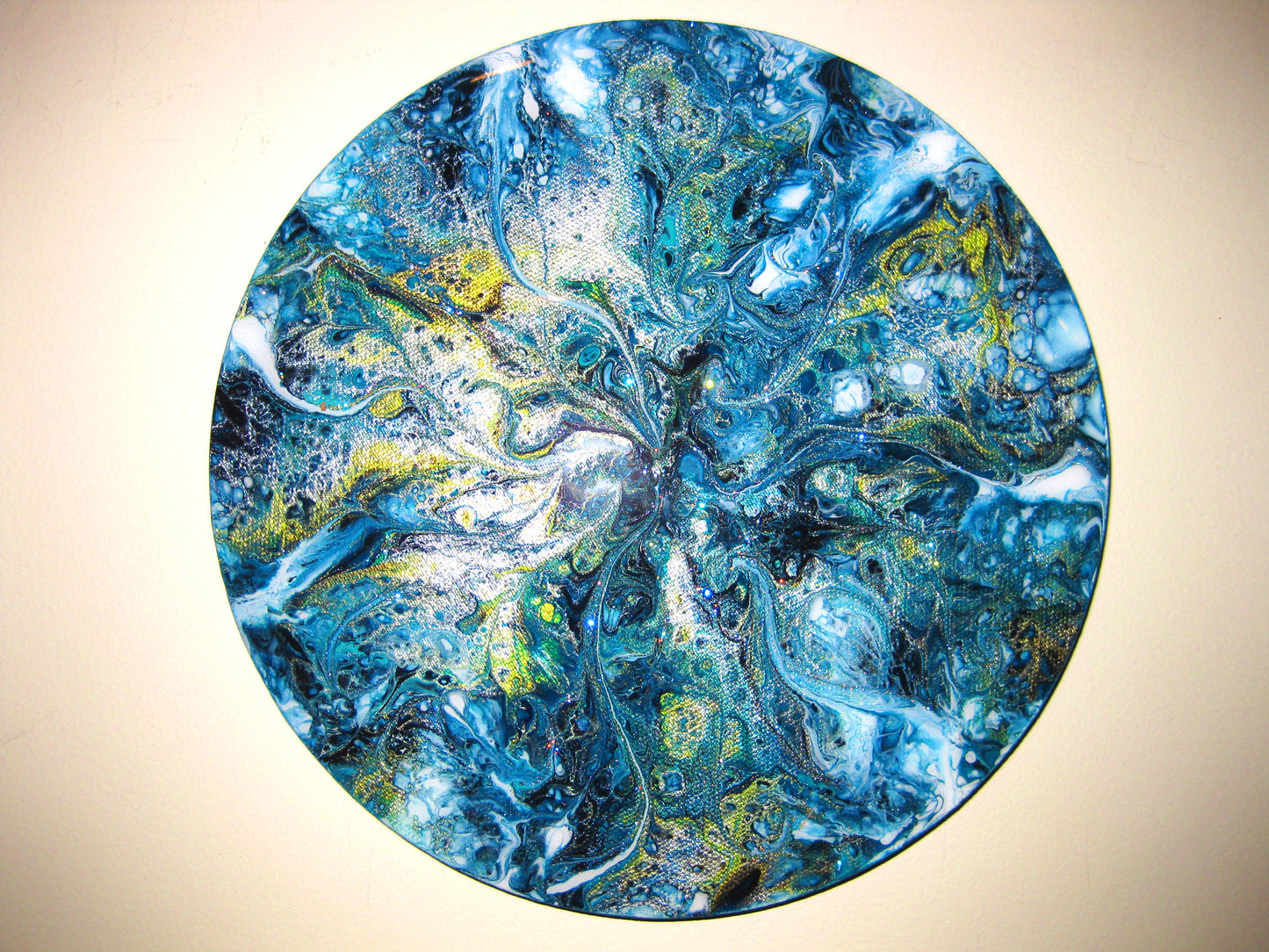 "Blue Moon" - 10" Round Acrylic Painting