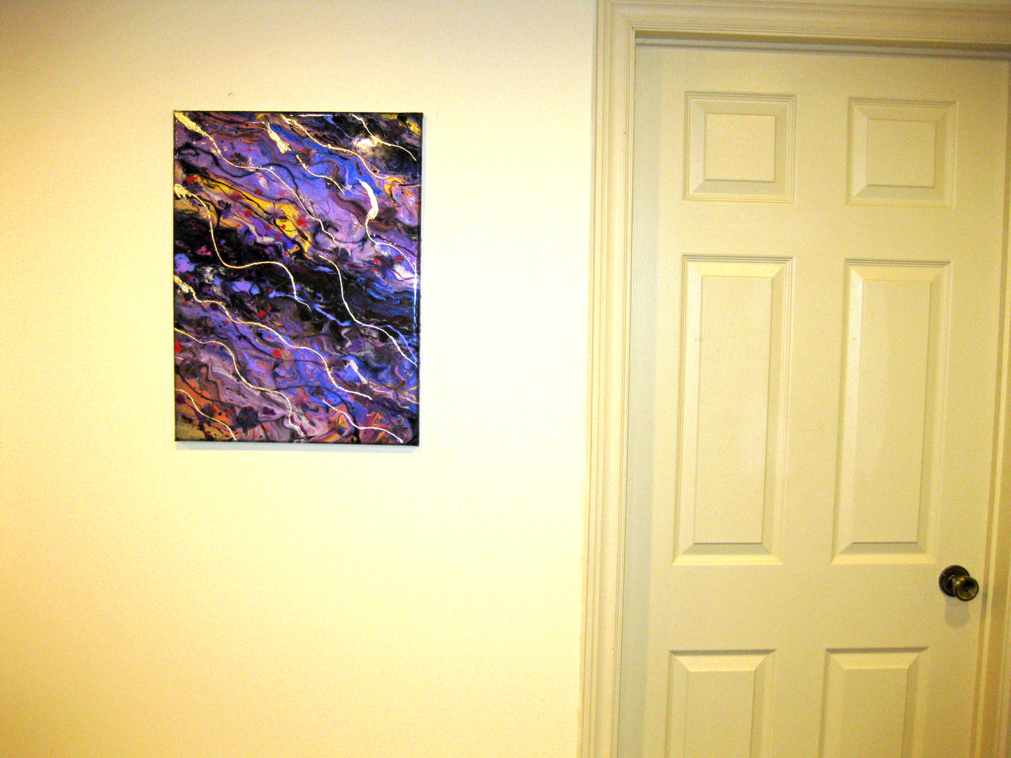 "Chaos in Purples" 18 x 24" Acrylic Painting
