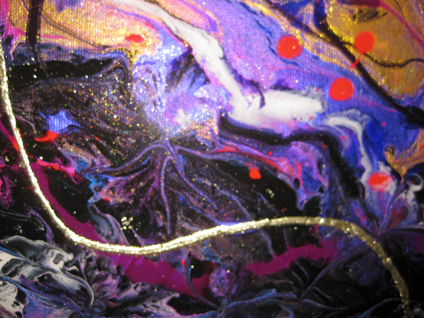 "Chaos in Purples" 18 x 24" Acrylic Painting