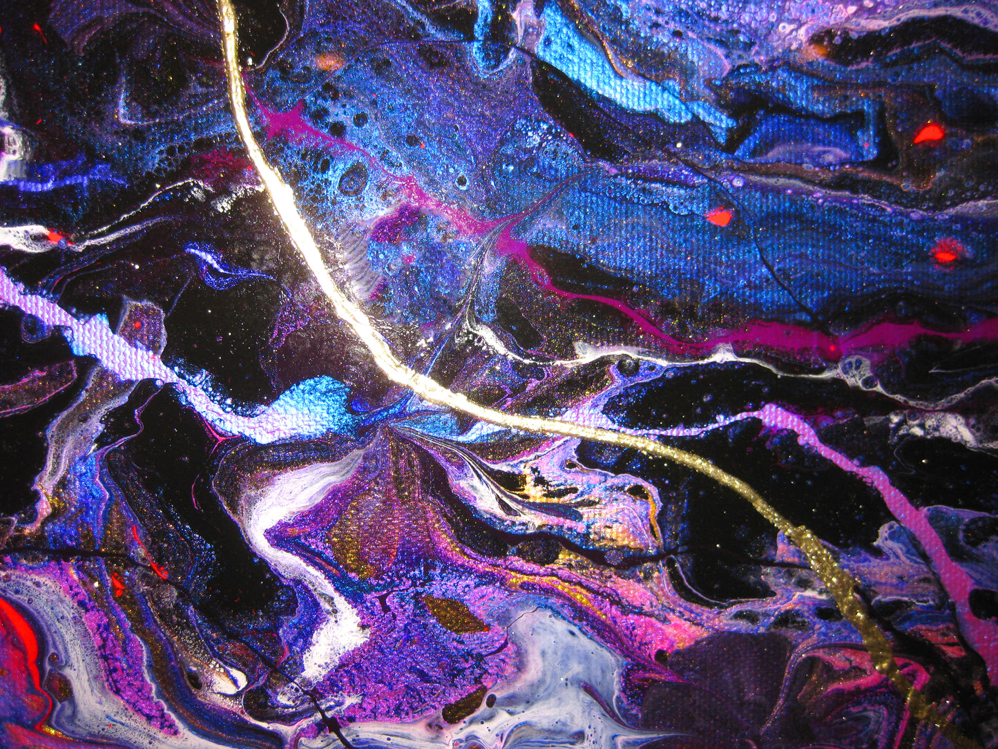 "Chaos in Purples" 18 x 24" Acrylic Painting