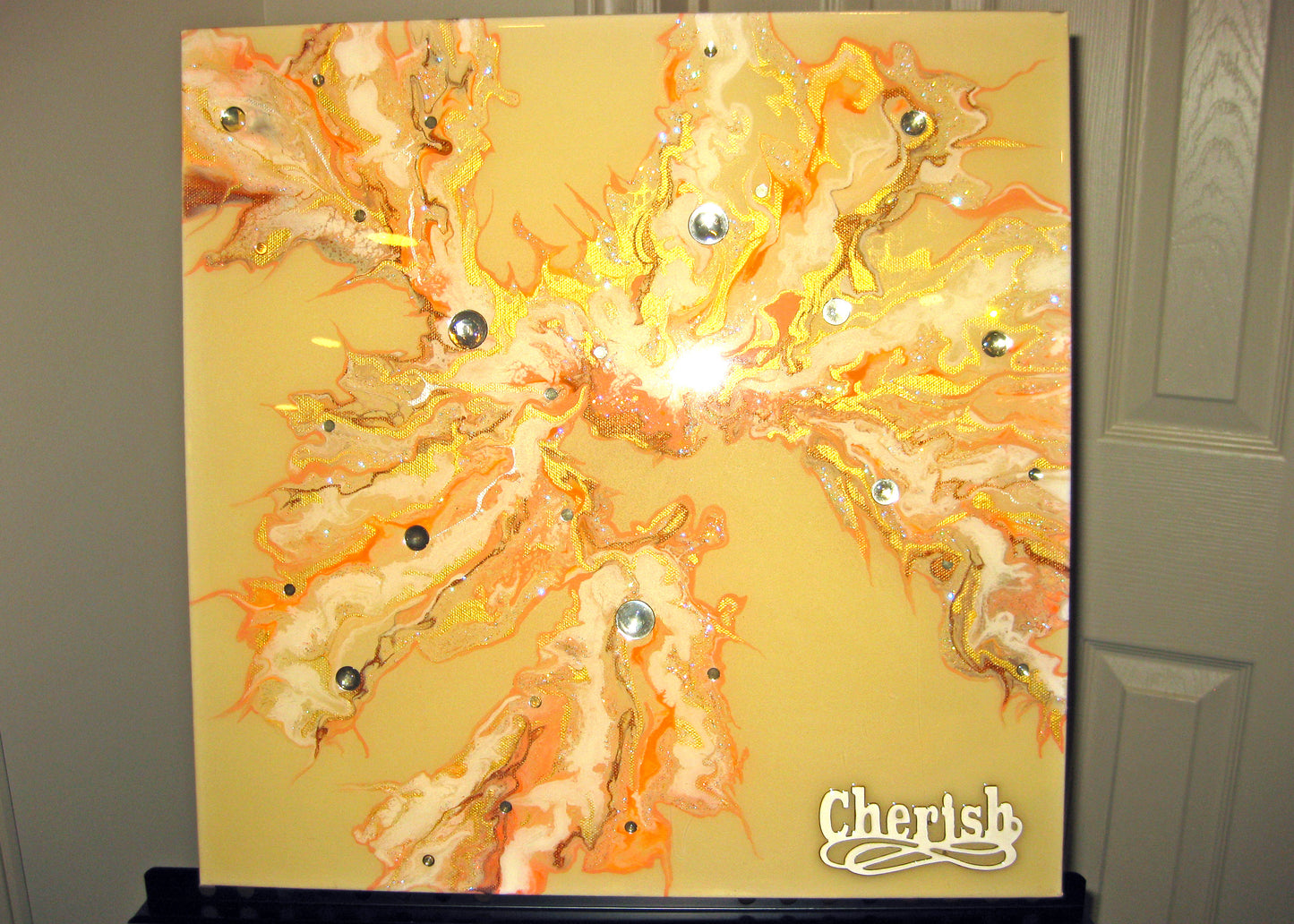 "Cherish the Moments" 16" x 16" x 1.5" Acrylic Painting