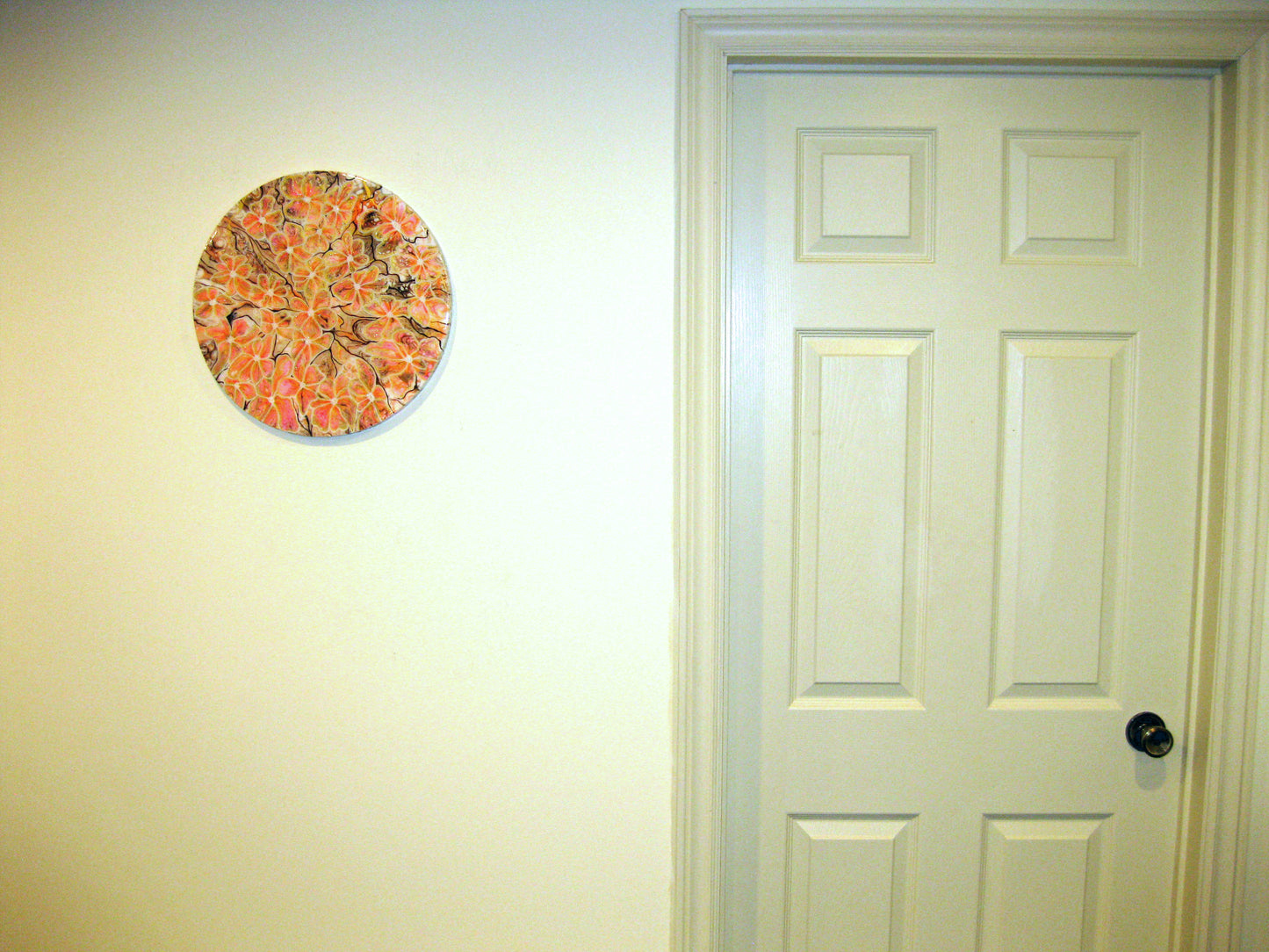 "Confusion of Flowers" - 16" Round Acrylic Painting
