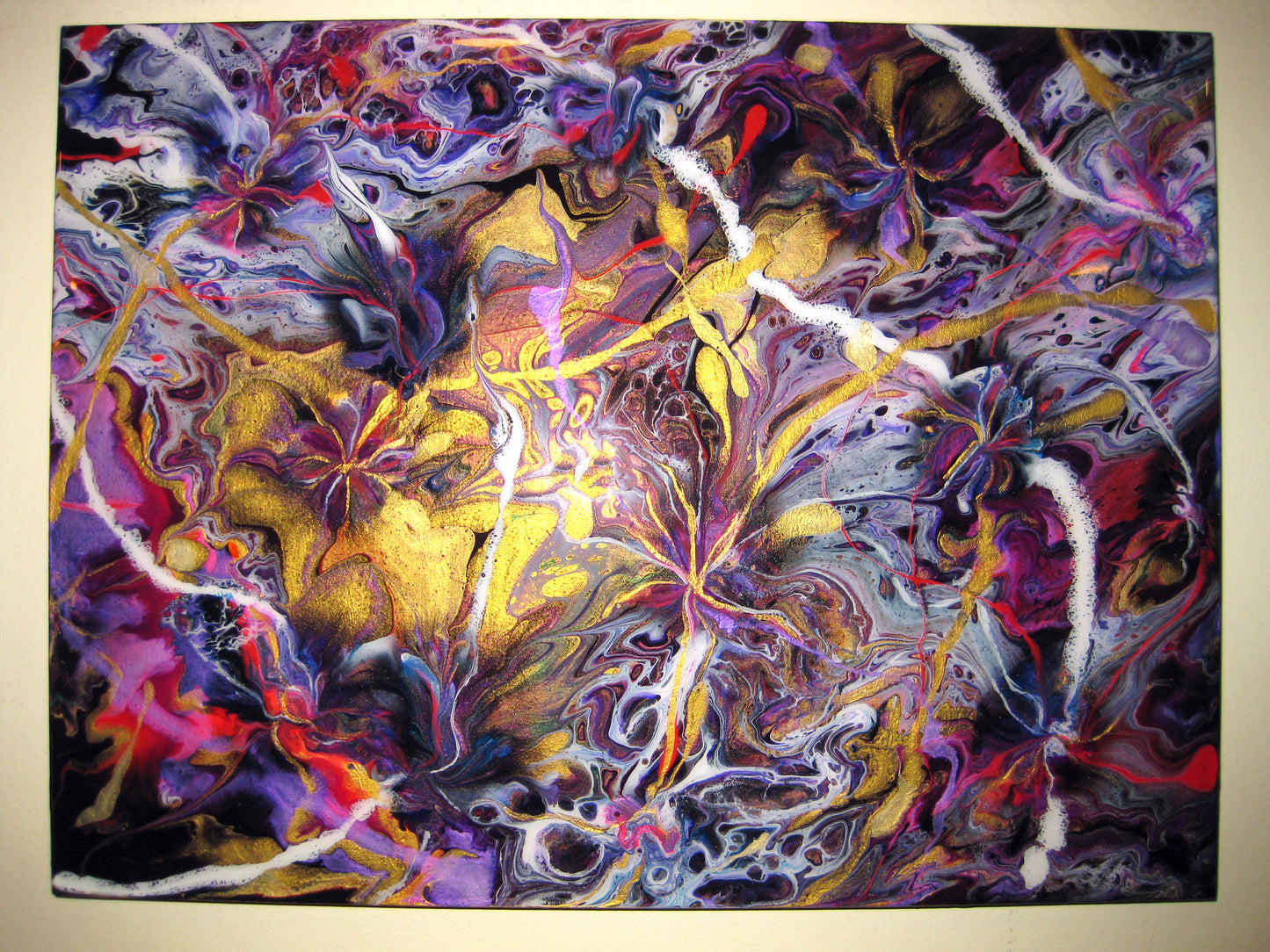 "Gold and Purple Riot" - 12" x 16" Acrylic Painting