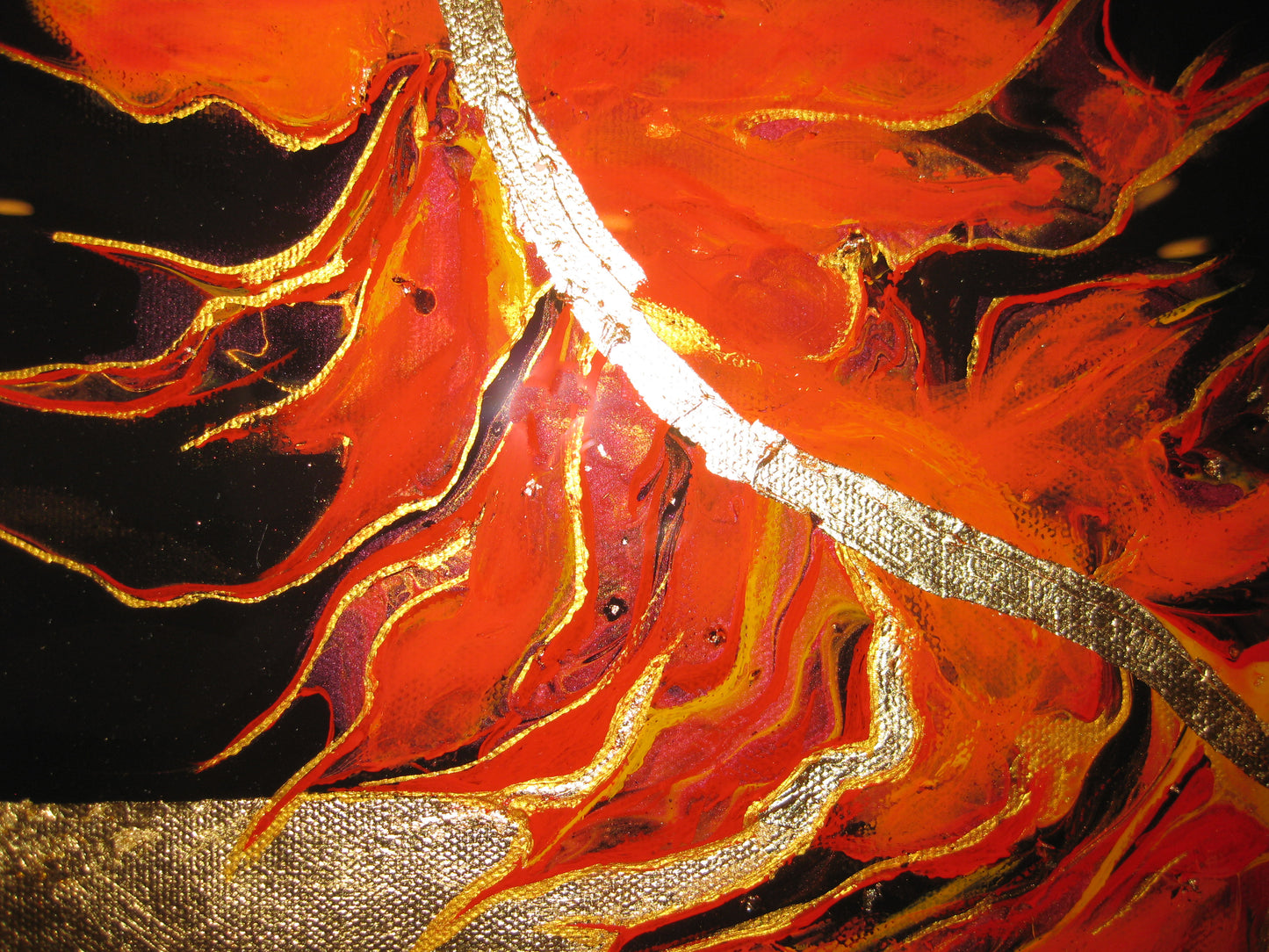 "Golden Dragon" 16" by 20" Acrylic Painting