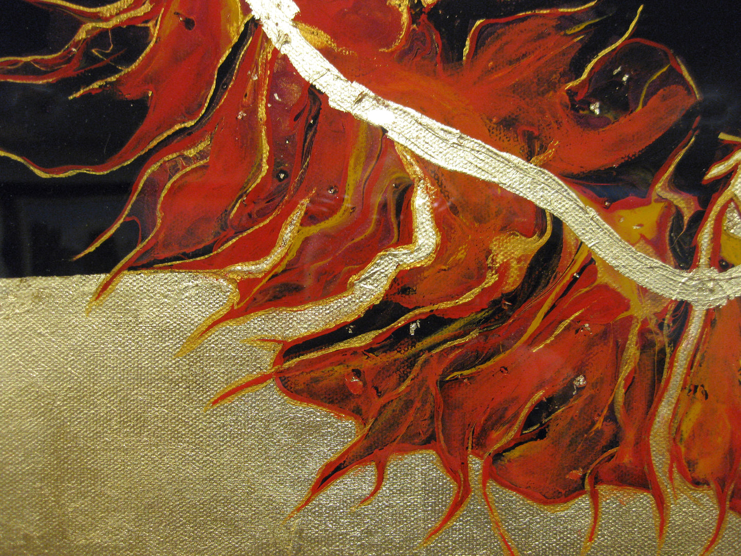 "Golden Dragon" 16" by 20" Acrylic Painting