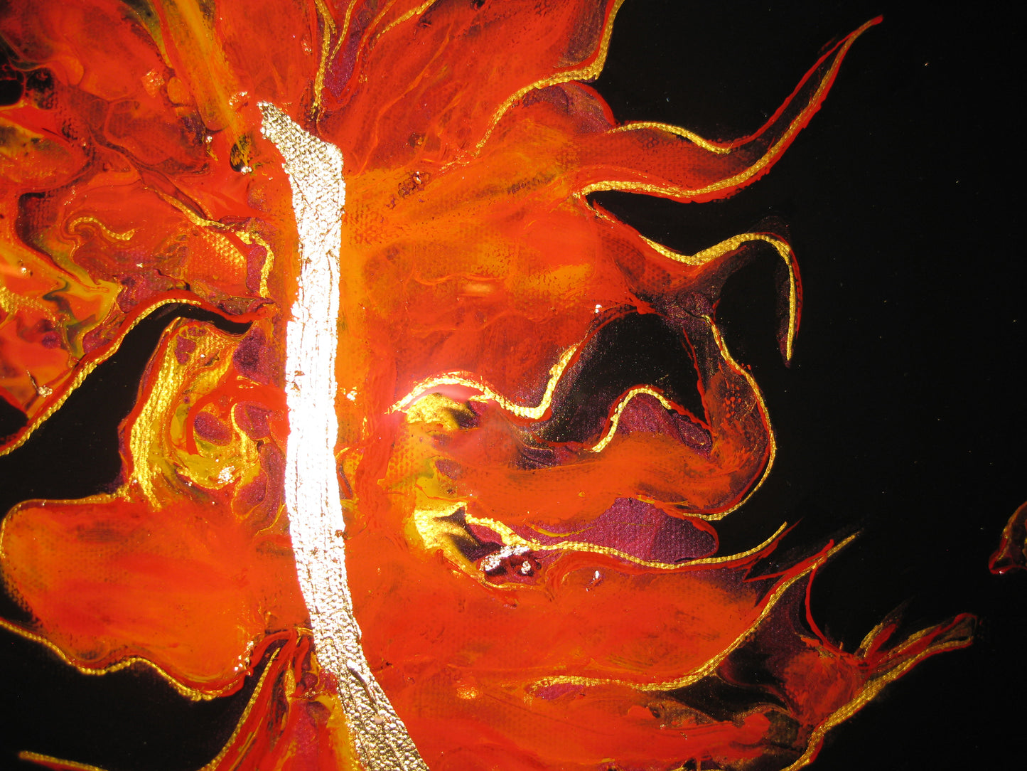 "Golden Dragon" 16" by 20" Acrylic Painting