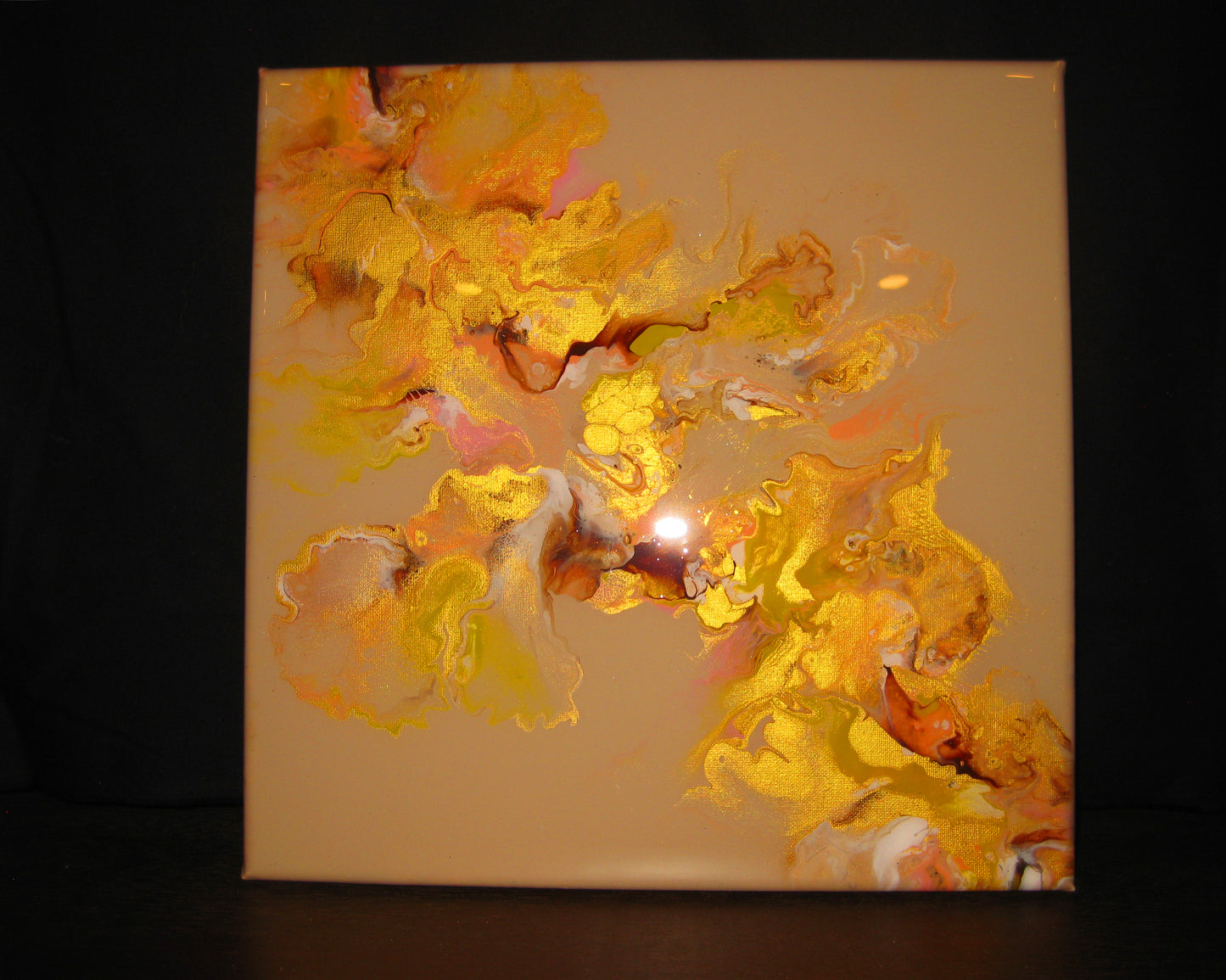 "Golden Peaches" - 12" by 12" Acrylic Painting
