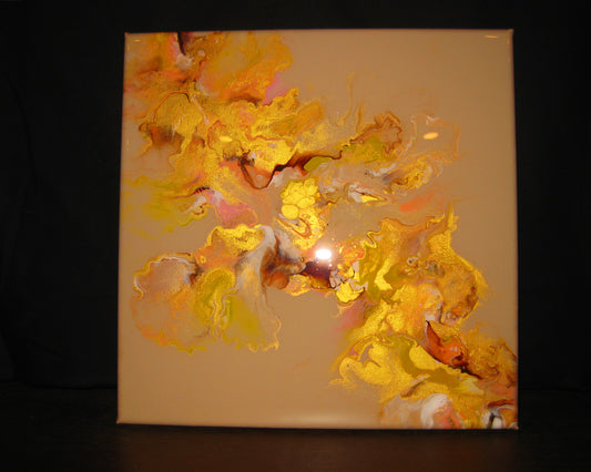 "Golden Peaches" - 12" by 12" Acrylic Painting