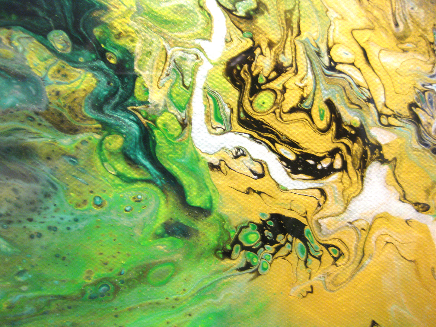 "Green Frenzy" - 20" by 20" Acrylic Painting