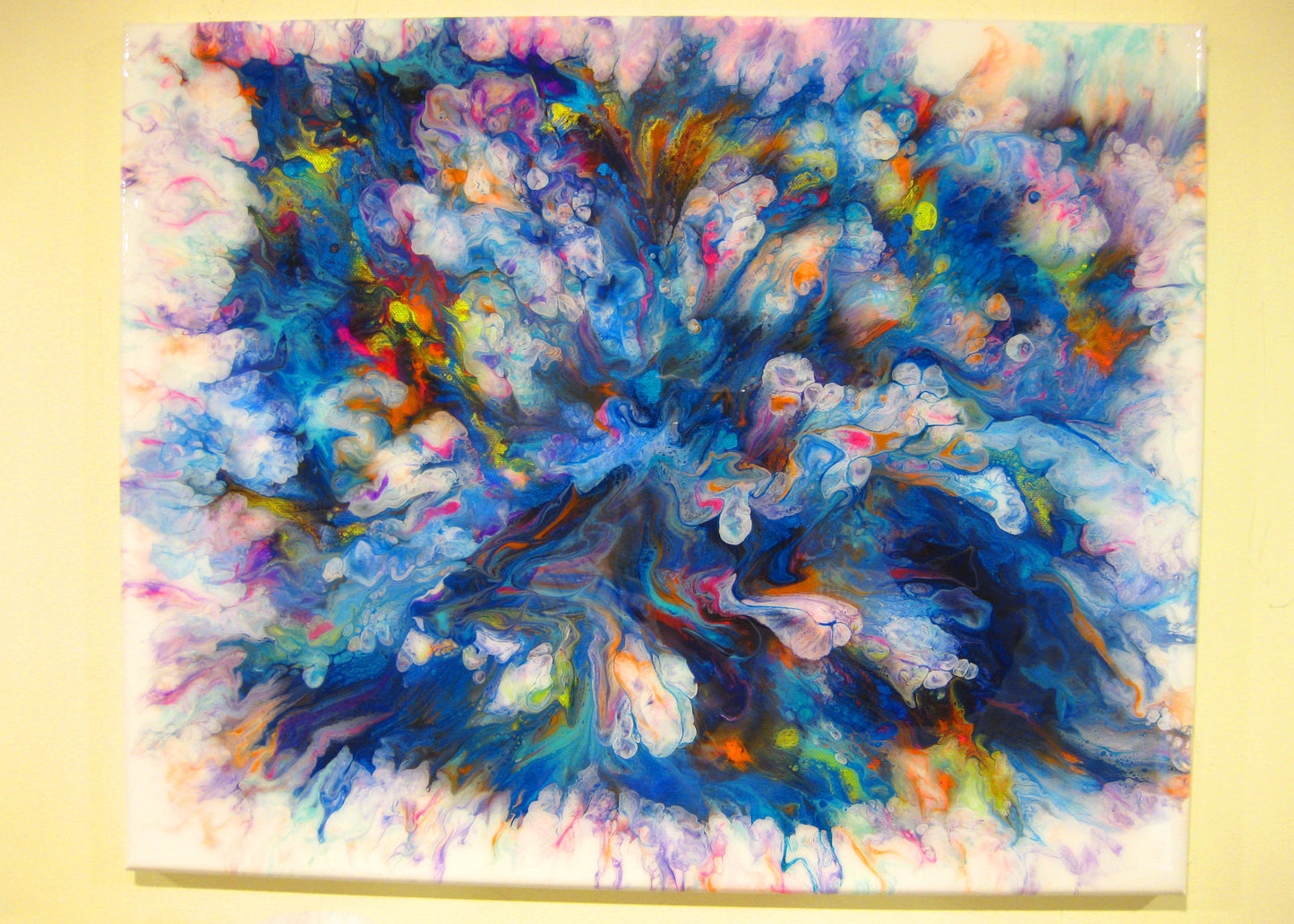 "Neon Explosion" - 16" by 20" Acrylic Painting