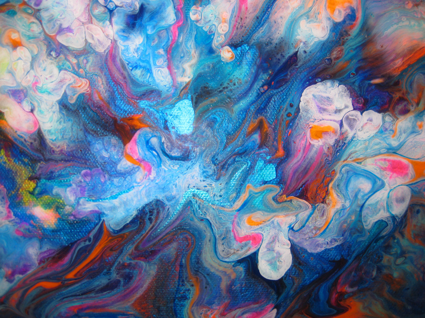 "Neon Explosion" - 16" by 20" Acrylic Painting