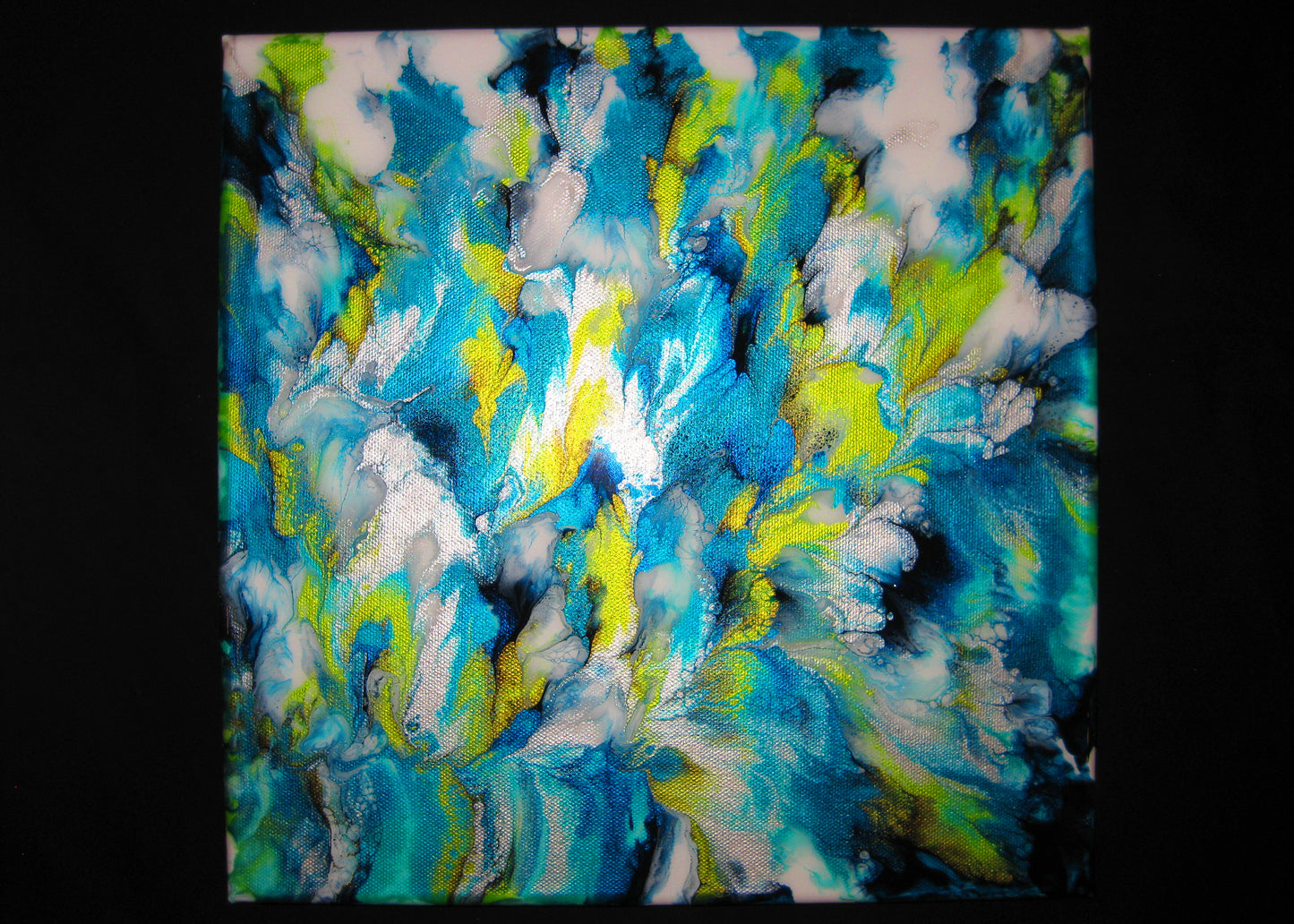 "Ocean Flowers" - 12" by 12" Acrylic Painting