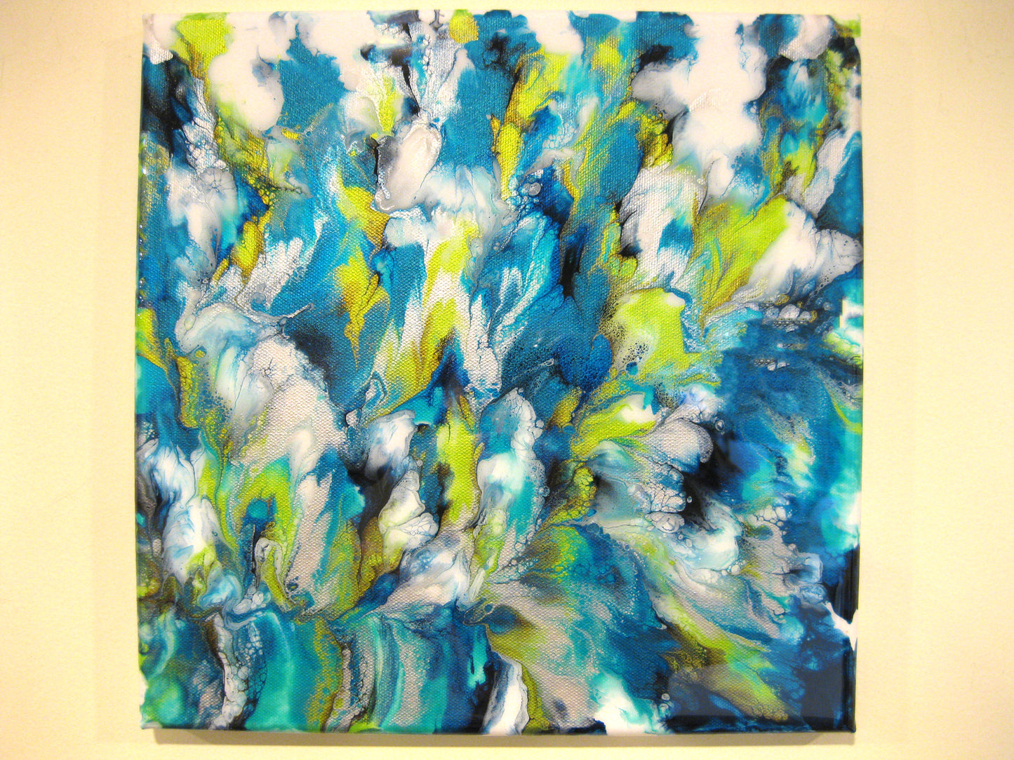 "Ocean Flowers" - 12" by 12" Acrylic Painting