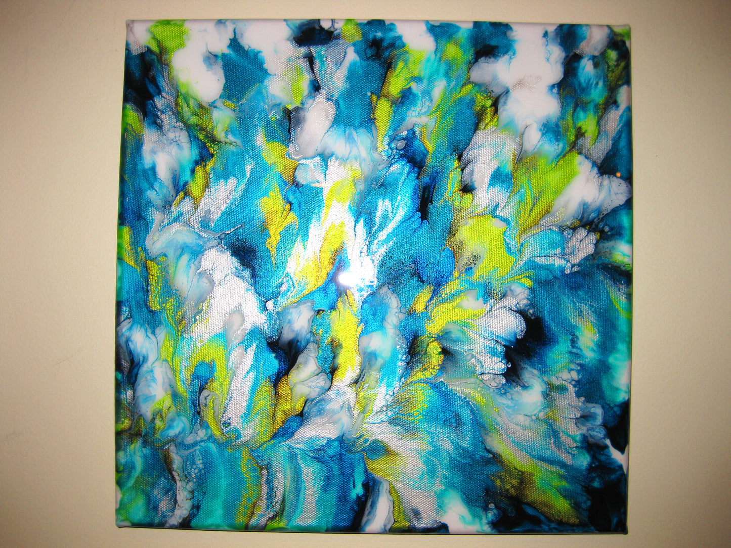 "Ocean Flowers" - 12" by 12" Acrylic Painting