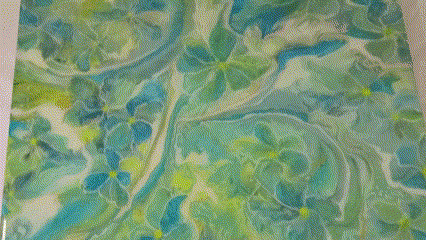 "Peaceful Flowers" - 20" by 20" Acrylic Painting
