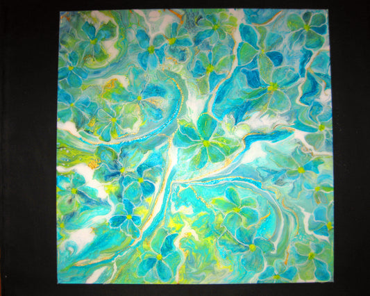 "Peaceful Flowers" - 20" by 20" Acrylic Painting