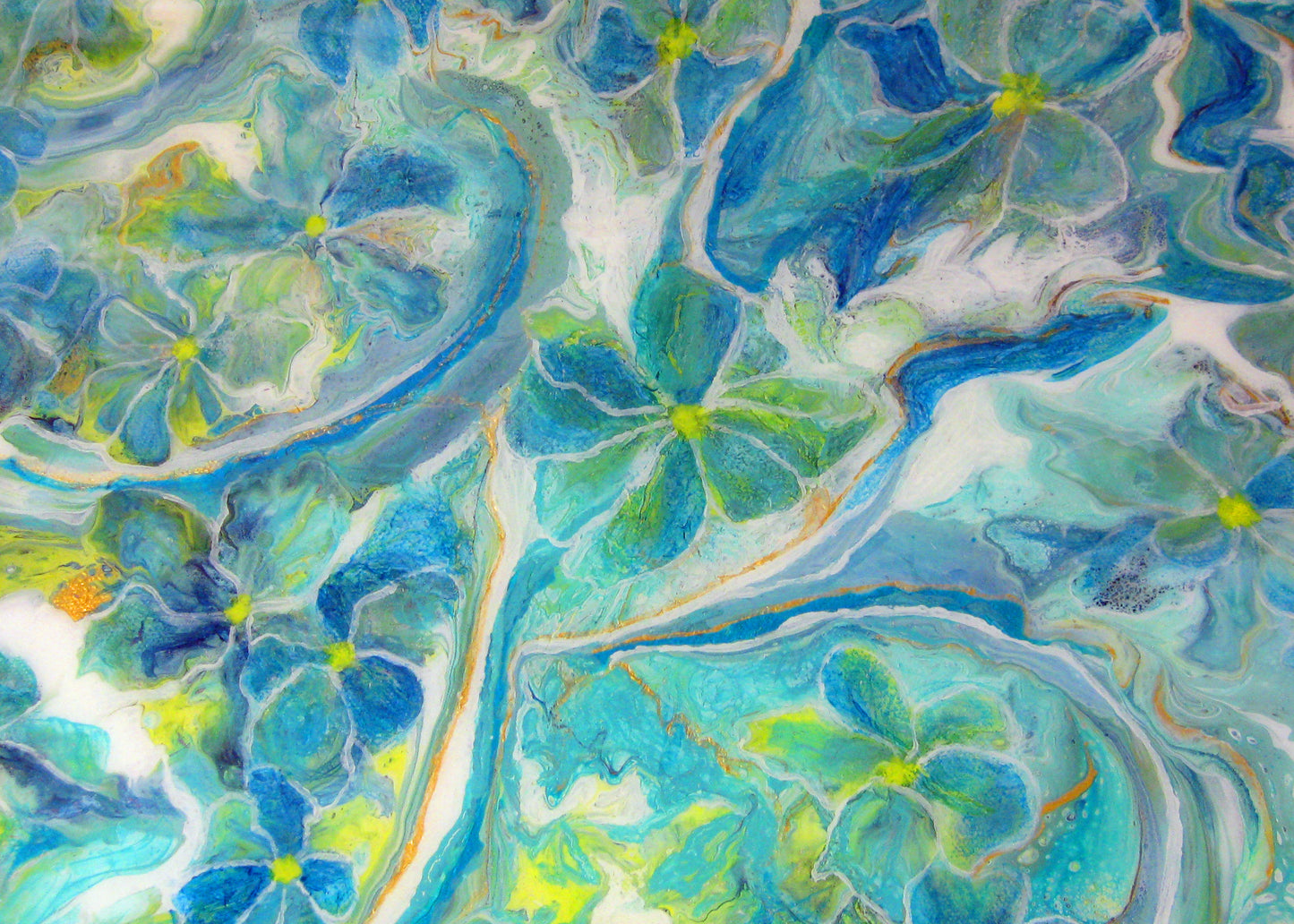 "Peaceful Flowers" - 20" by 20" Acrylic Painting
