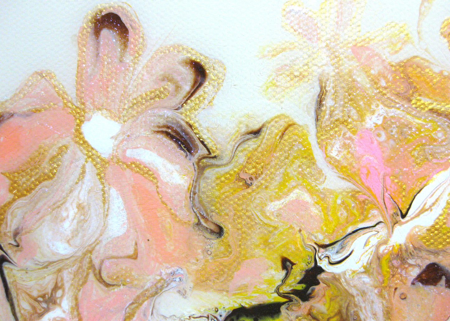 "Peachy Posies" 12" x 24" Acrylic Painting