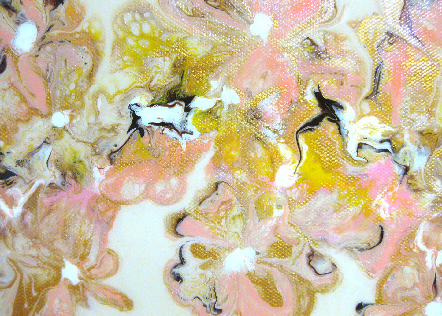 "Peachy Posies" 12" x 24" Acrylic Painting
