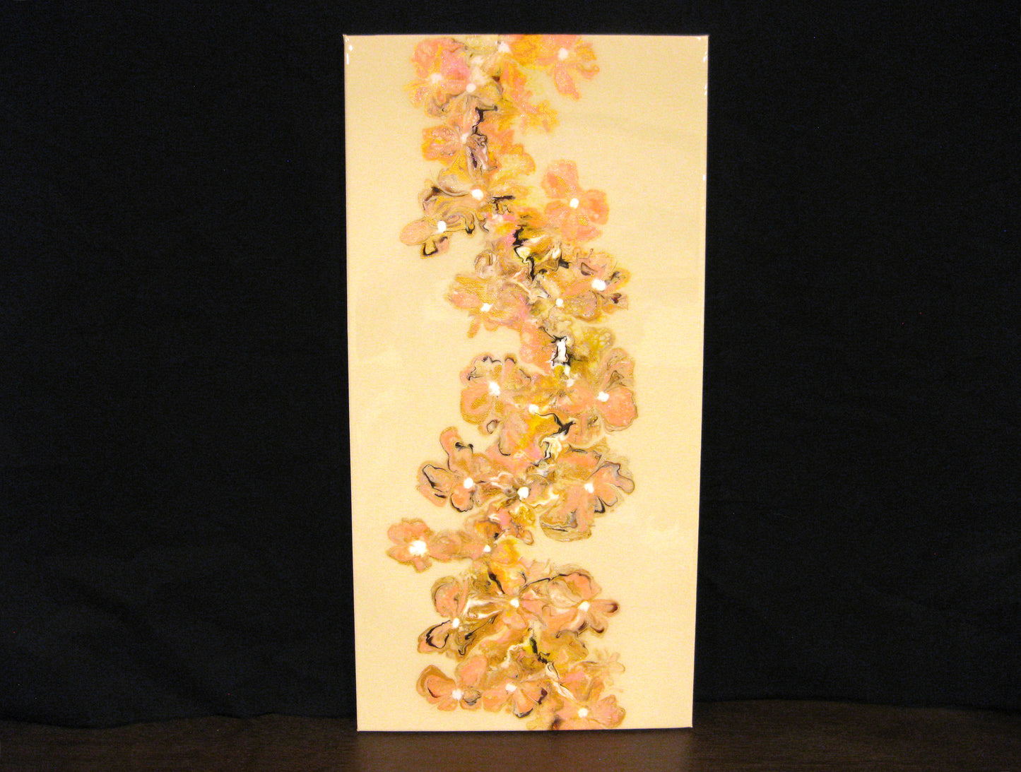 "Peachy Posies" 12" x 24" Acrylic Painting