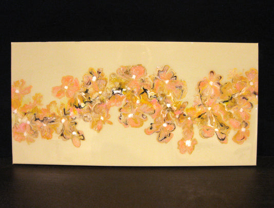 "Peachy Posies" 12" x 24" Acrylic Painting