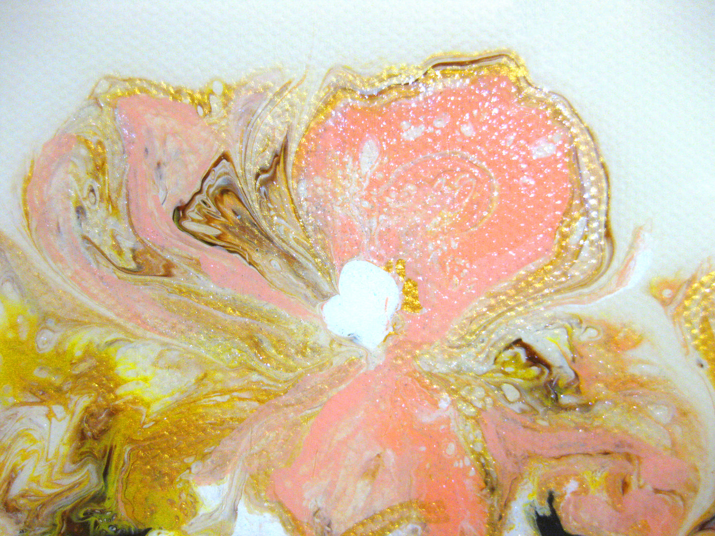 "Peachy Posies" 12" x 24" Acrylic Painting