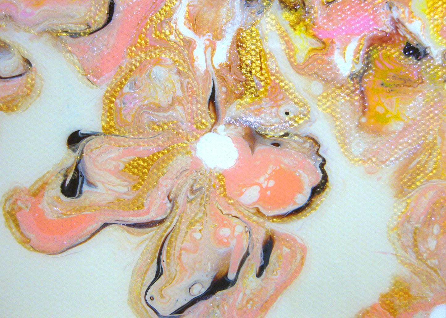 "Peachy Posies" 12" x 24" Acrylic Painting