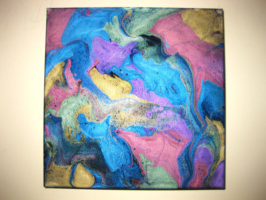 "Pearl Frenzy" - 10" x 10" Acrylic Painting