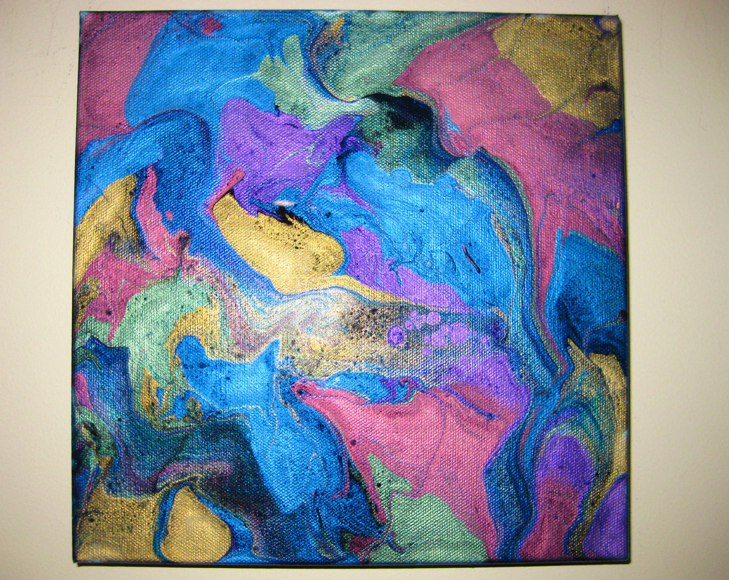 "Pearl Frenzy" - 10" x 10" Acrylic Painting