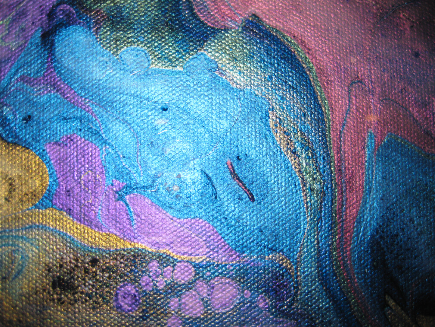 "Pearl Frenzy" - 10" x 10" Acrylic Painting