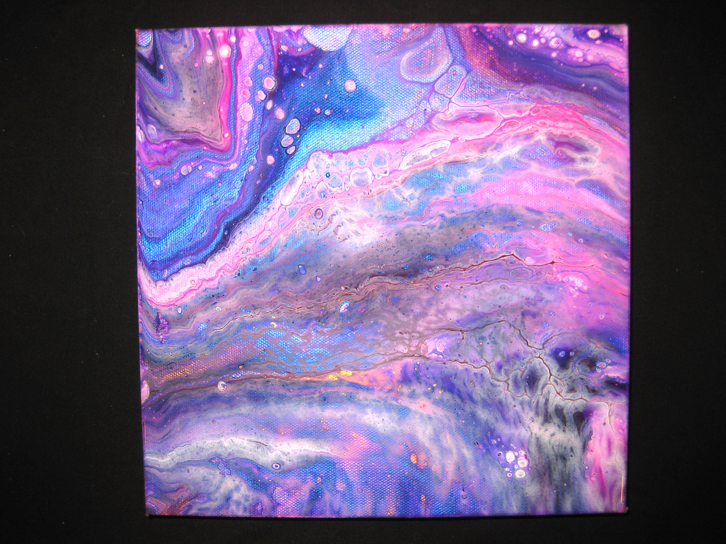 "Purple Nebula" - 10" x 10" x 1.5" Acrylic Painting