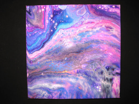 "Purple Nebula" - 10" x 10" x 1.5" Acrylic Painting