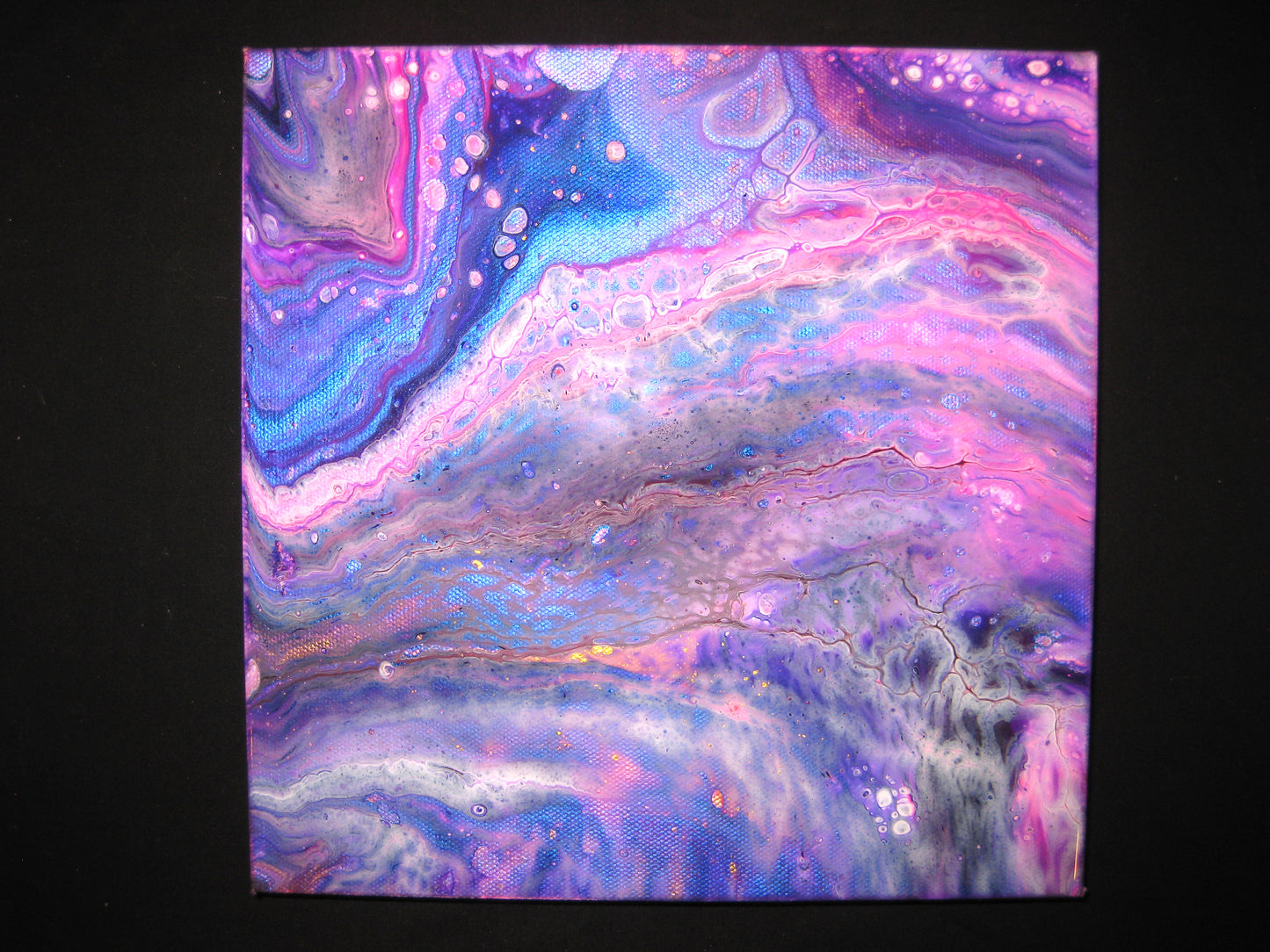 "Purple Nebula" - 10" x 10" x 1.5" Acrylic Painting