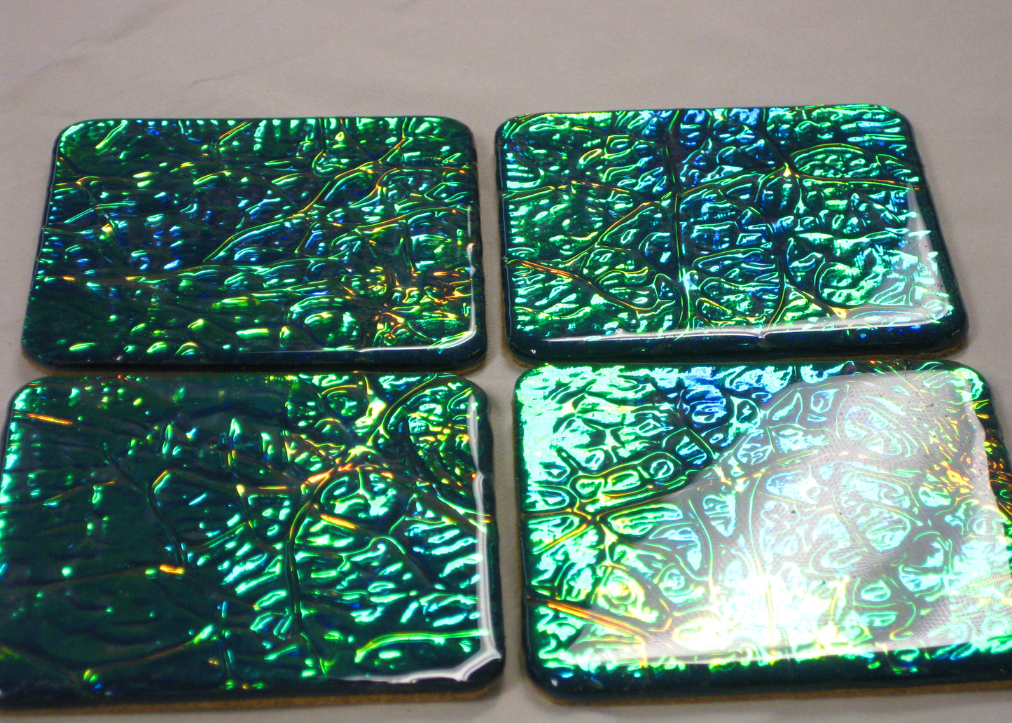 Coasters - Holographic Collection - "Waterfall" - Square set of 4