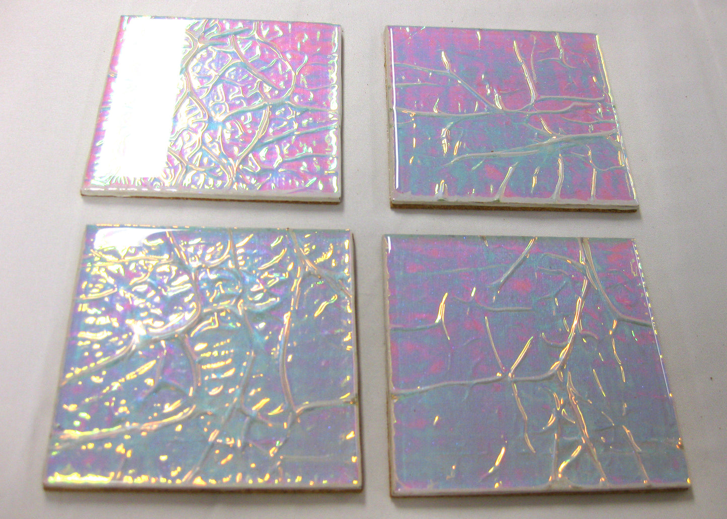Coasters - Holographic Collection - "Aurora" - Square set of 4