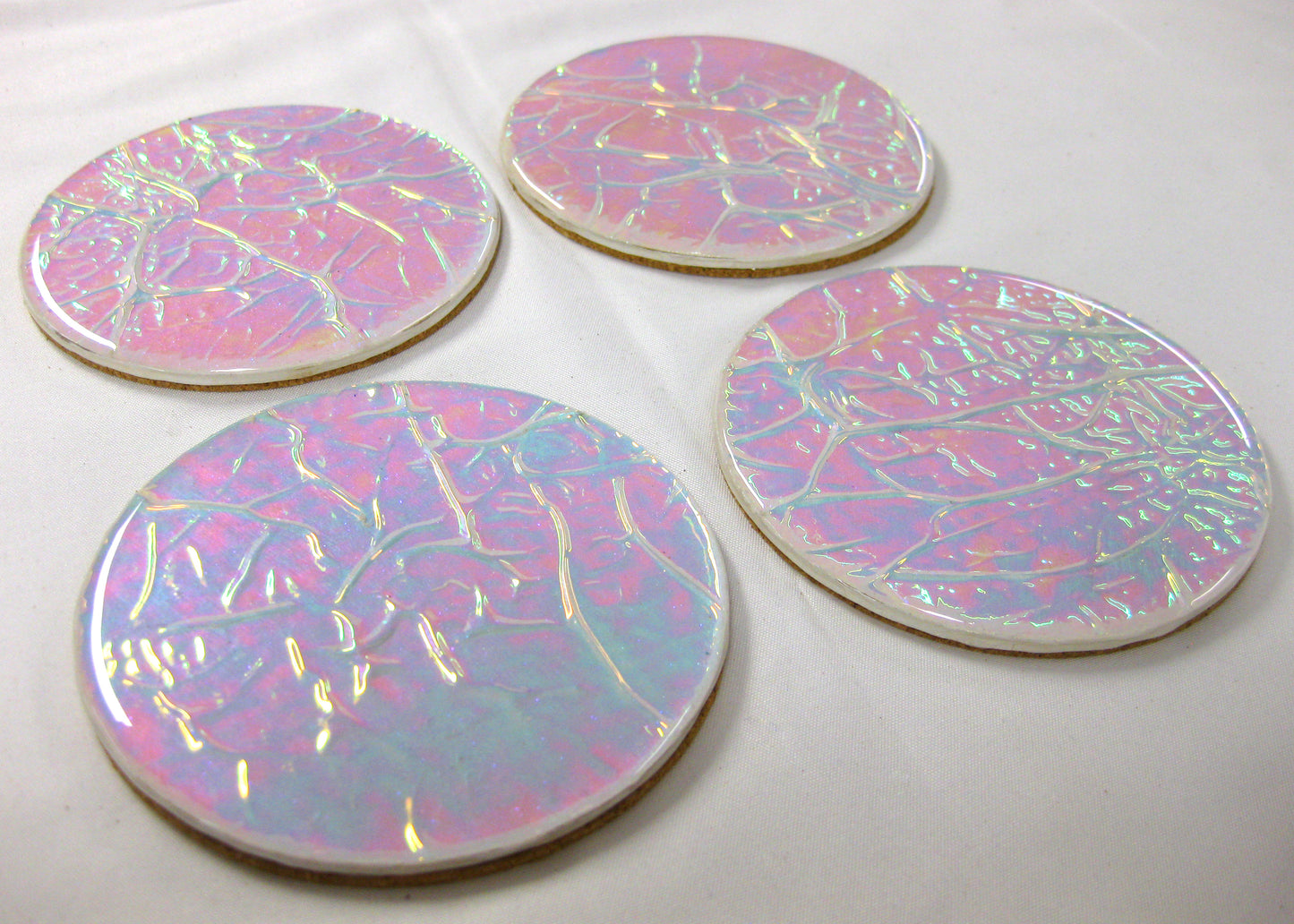 Coasters - Holographic Collection - "Aurora" - Round set of 4