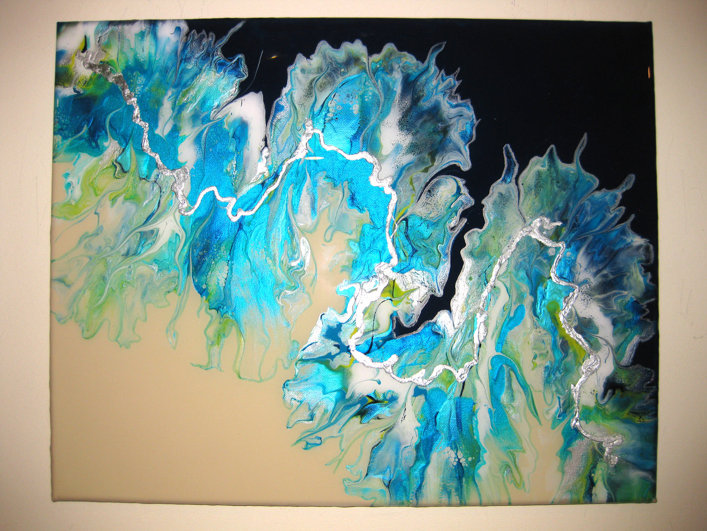 "Blue Dragon" 16" by 20" Acrylic Painting