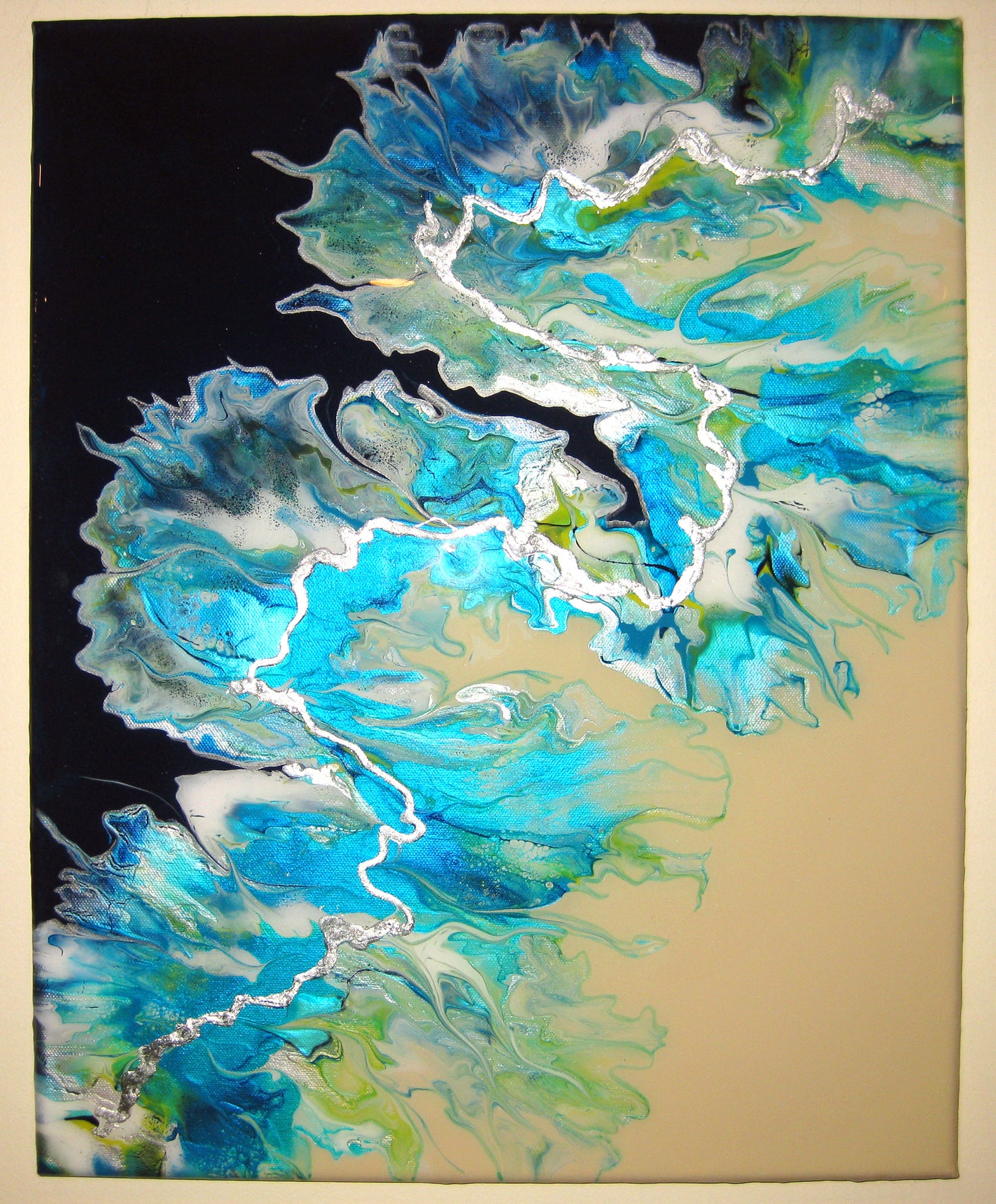 "Blue Dragon" 16" by 20" Acrylic Painting