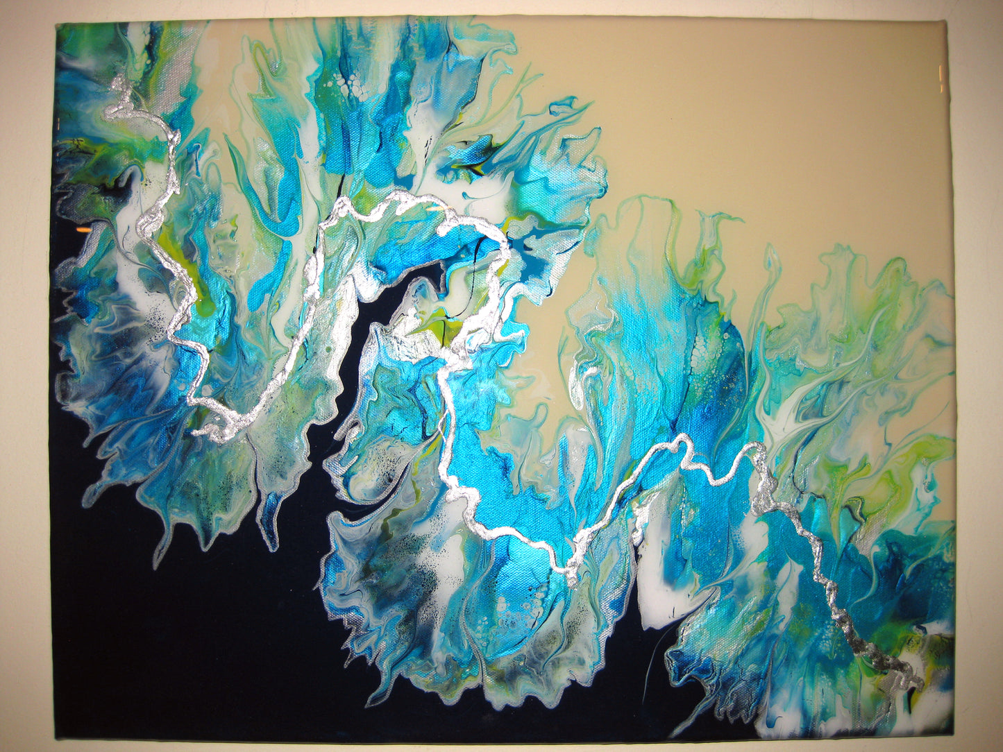 "Blue Dragon" 16" by 20" Acrylic Painting