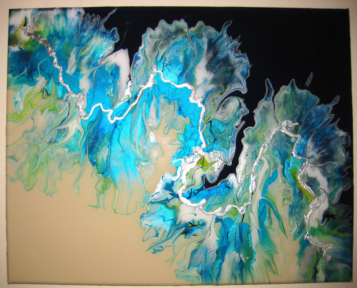 "Blue Dragon" 16" by 20" Acrylic Painting