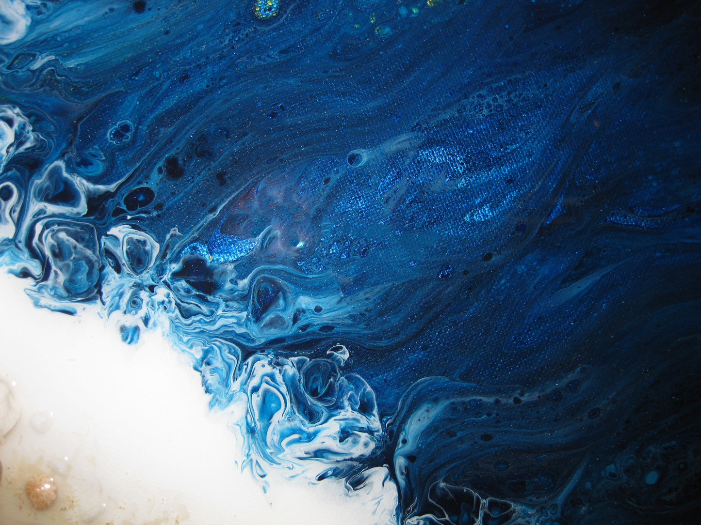 Coastal Themed: "Caribbean Seaside Escape" 14" Round Acrylic Painting
