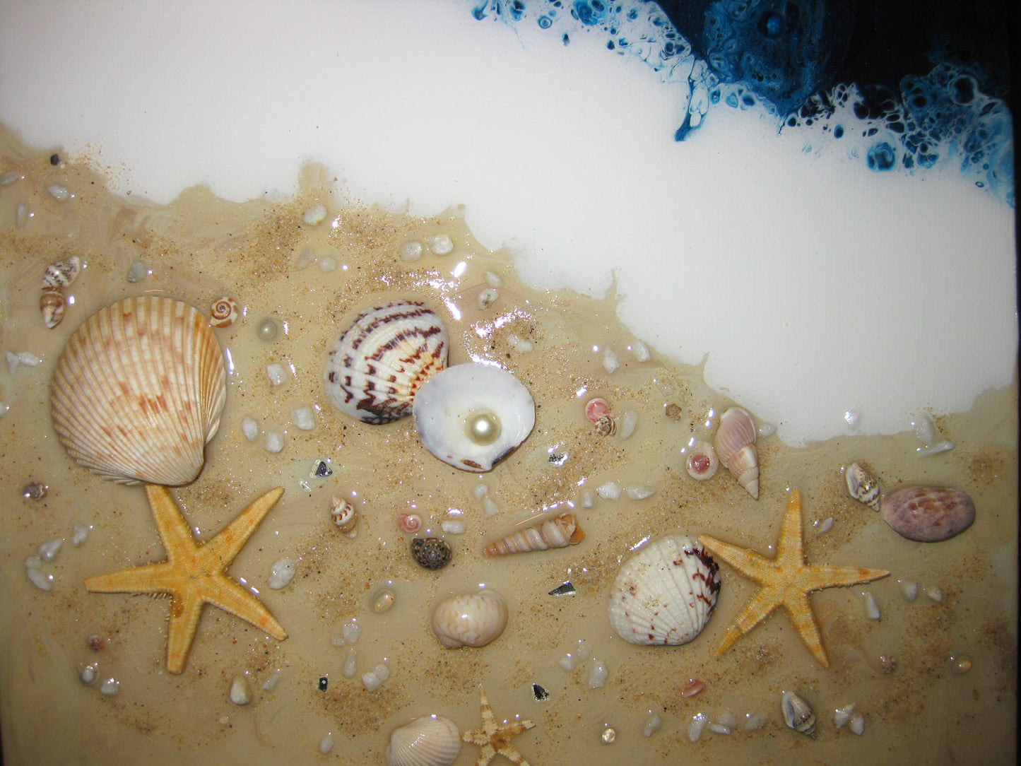 Coastal Themed: "Caribbean Seashore Treasures" Diptych - 10" by 20" by 1.5" (2) Acrylic Paintings (Copy)