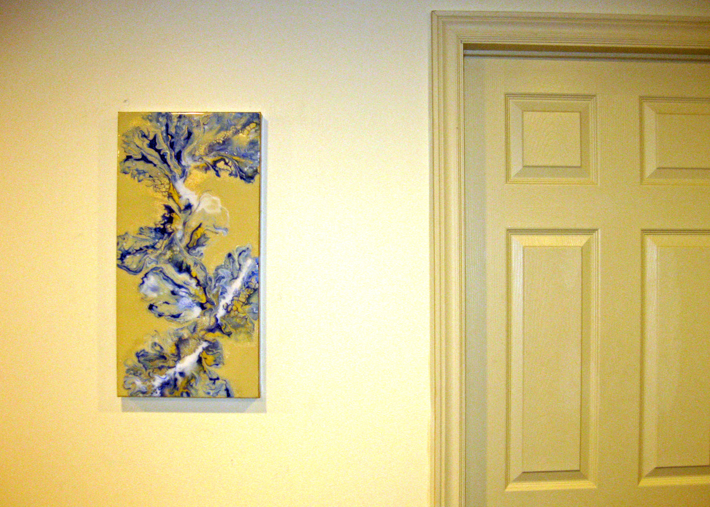"Champagne Blues" 12" by 24" by 1.5" Acrylic Painting