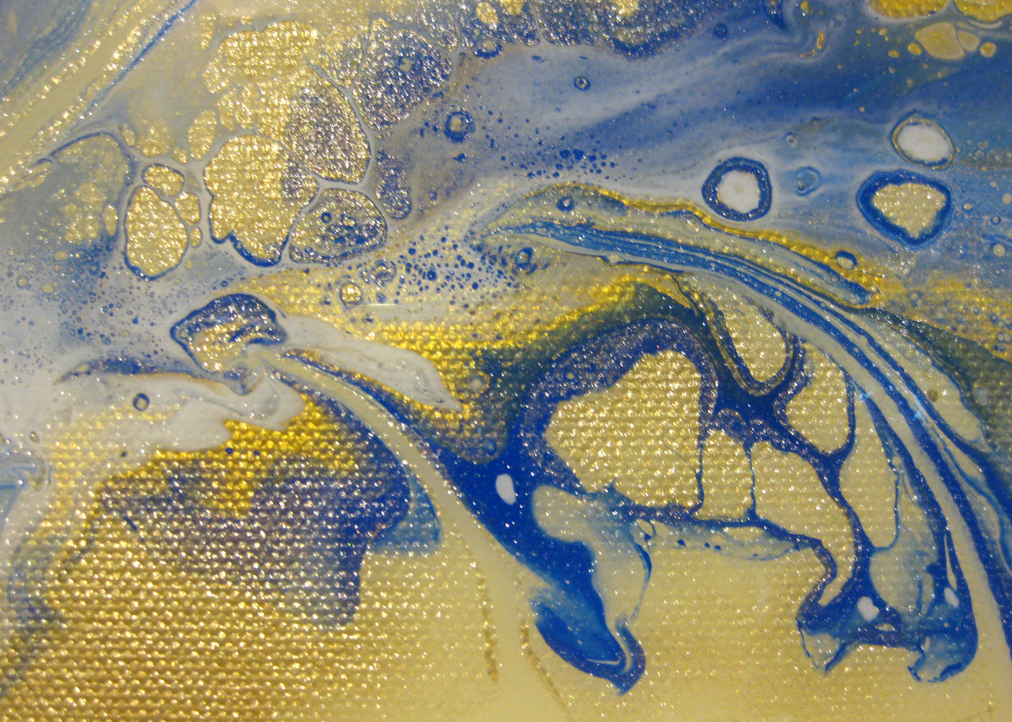 "Champagne Blues" 12" by 24" by 1.5" Acrylic Painting