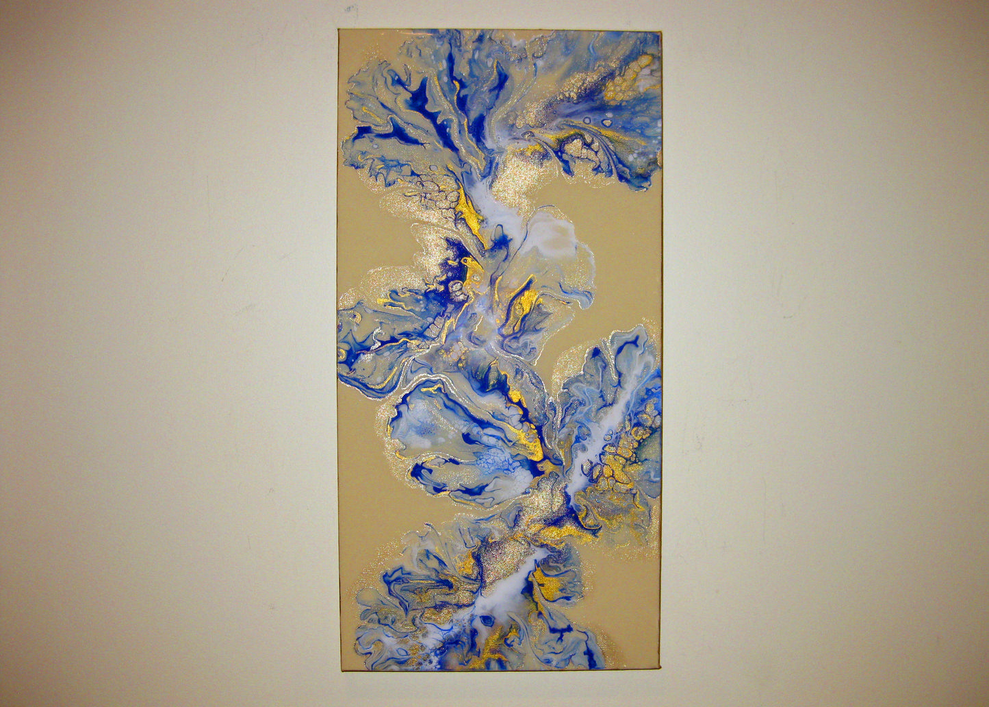"Champagne Blues" 12" by 24" by 1.5" Acrylic Painting