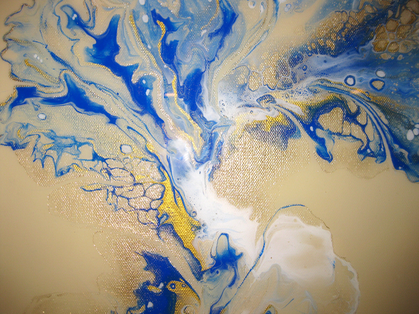 "Champagne Blues" 12" by 24" by 1.5" Acrylic Painting
