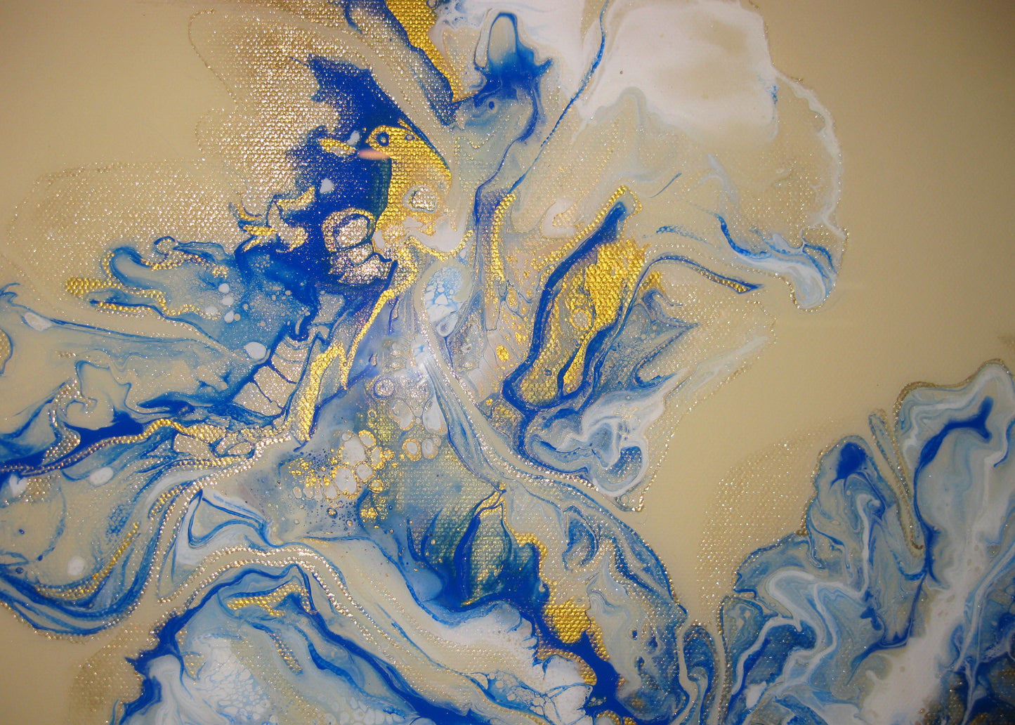 "Champagne Blues" 12" by 24" by 1.5" Acrylic Painting