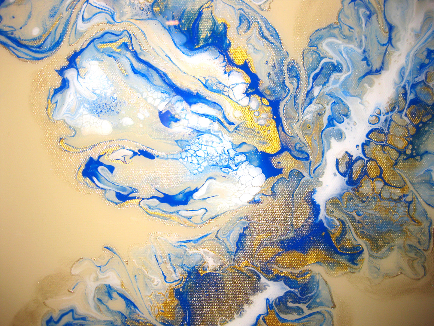 "Champagne Blues" 12" by 24" by 1.5" Acrylic Painting